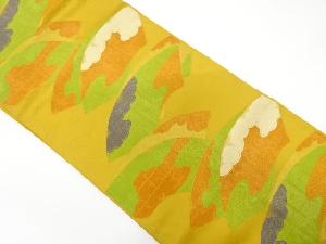 地紙に流水・雲模様織り出し　名古屋帯